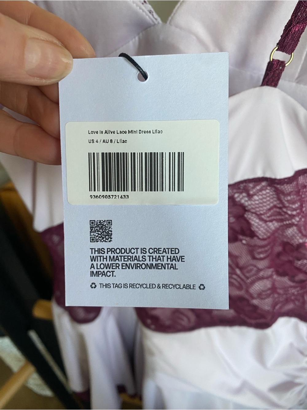 Princess Polly Dusty Rose and Wine Lace Slip Dress - Picture 5 of 7